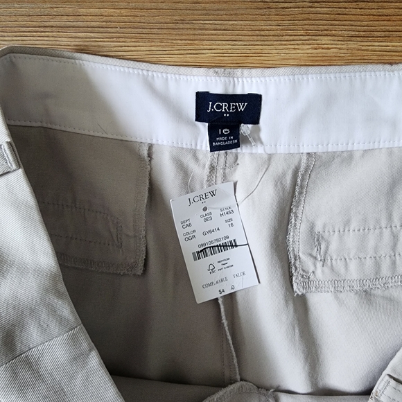 J. Crew Shorts Womens 16 Oyster Gray 5" Chino NEW - Picture 6 of 8